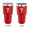 Sugar Skulls & Flowers 30 oz Stainless Steel Ringneck Tumblers - Red - Double Sided - APPROVAL