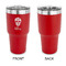 Sugar Skulls & Flowers 30 oz Stainless Steel Ringneck Tumblers - Red - Single Sided - APPROVAL