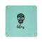 Sugar Skulls & Flowers 6" x 6" Teal Leatherette Snap Up Tray - APPROVAL