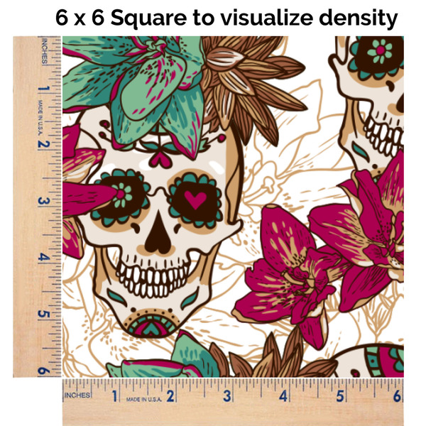 Sugar Skulls & Flowers 6x6 Swatch of Fabric
