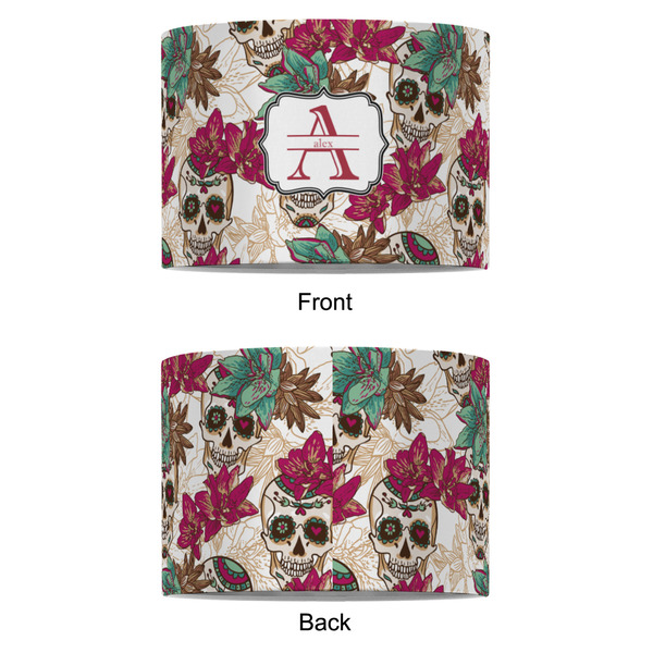 Sugar Skulls & Flowers 8" Drum Lampshade - APPROVAL (Fabric)