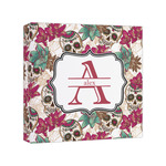 Sugar Skulls & Flowers Canvas Print - 8x8 (Personalized)
