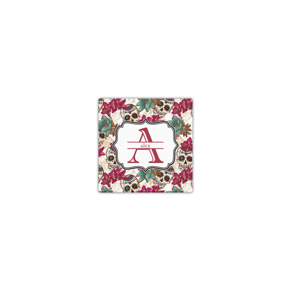 Sugar Skulls & Flowers 8x8 - Canvas Print - Front View