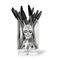 Sugar Skulls & Flowers Acrylic Pencil Holder - FRONT