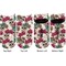 Sugar Skulls & Flowers Adult Ankle Socks - Double Pair - Front and Back - Apvl