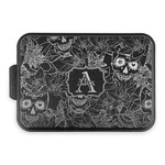 Sugar Skulls & Flowers Aluminum Baking Pan with Black Lid (Personalized)