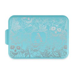 Sugar Skulls & Flowers Aluminum Baking Pan with Teal Lid (Personalized)