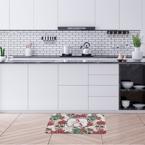 Sugar Skulls & Flowers Anti-Fatigue Kitchen Mats - LIFESTYLE