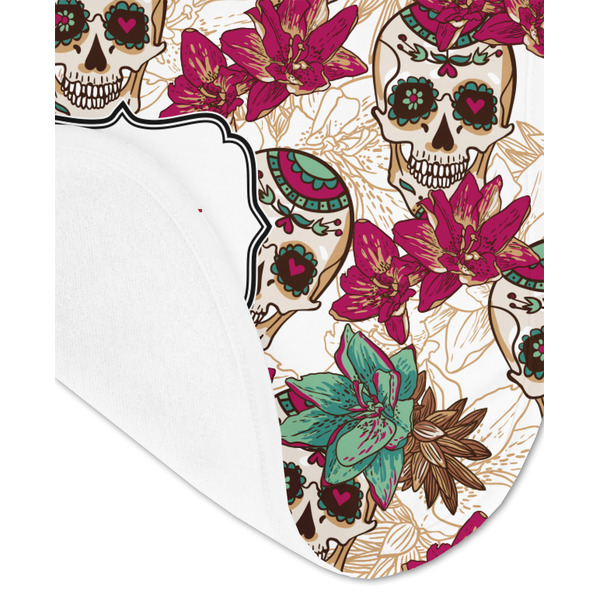 Sugar Skulls & Flowers Baby Bib - AFT detail