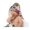 Sugar Skulls & Flowers Baby Hooded Towel on Child