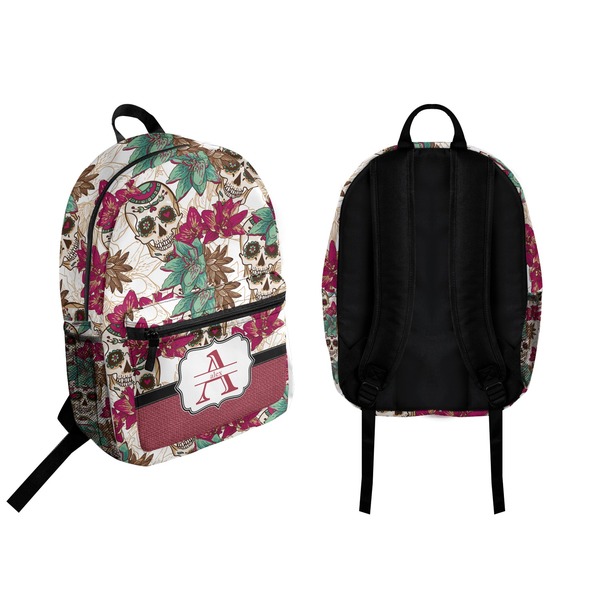 Sugar Skulls & Flowers Backpack front and back - Apvl