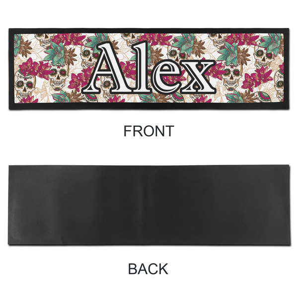 Sugar Skulls & Flowers Bar Mat - Large - APPROVAL
