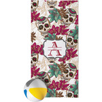 Sugar Skulls & Flowers Beach Towel (Personalized)