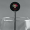 Sugar Skulls & Flowers Black Plastic 5.5" Stir Stick - Round - Main