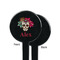 Sugar Skulls & Flowers Black Plastic 7" Stir Stick - Single Sided - Round - Front & Back