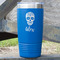 Sugar Skulls & Flowers 20 oz Stainless Steel Tumbler - Royal Blue - Single Sided (Personalized)