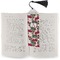 Sugar Skulls & Flowers Bookmark with tassel - In book