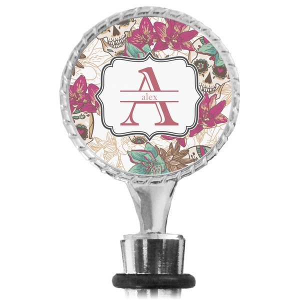 Sugar Skulls & Flowers Bottle Stopper Main View