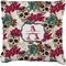 Sugar Skulls & Flowers Faux-Linen Throw Pillow 26" (Personalized)