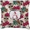 Sugar Skulls & Flowers Faux-Linen Throw Pillow (Personalized)