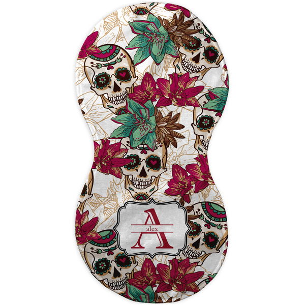 Sugar Skulls & Flowers Burp Peanut Shaped Flat