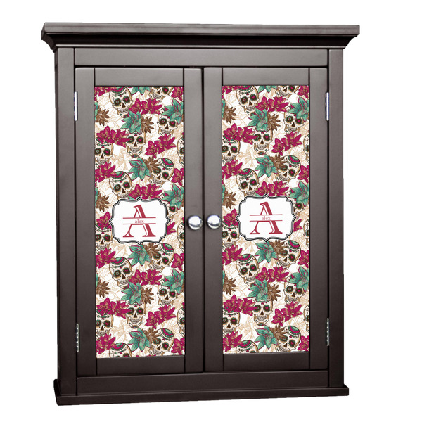 Custom Sugar Skulls & Flowers Cabinet Decal - Small (Personalized)