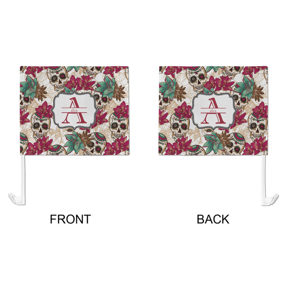 Sugar Skulls & Flowers Car Flag - Large - APPROVAL