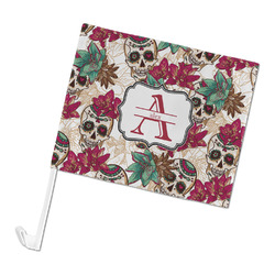Sugar Skulls & Flowers Car Flag (Personalized)