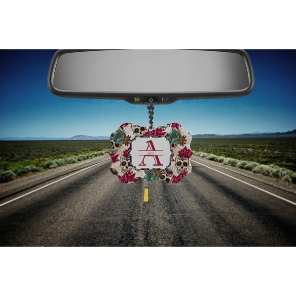 Sugar Skulls & Flowers Car Ornament (Road)