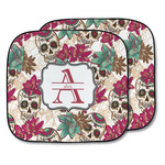 Sugar Skulls & Flowers Car Sun Shade - Two Piece (Personalized)