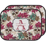 Sugar Skulls & Flowers Car Floor Mats (Back Seat) (Personalized)