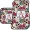 Sugar Skulls & Flowers Car Floor Mats Set - 2 Front & 2 Back (Personalized)
