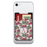 Sugar Skulls & Flowers 2-in-1 Cell Phone Credit Card Holder & Screen Cleaner (Personalized)