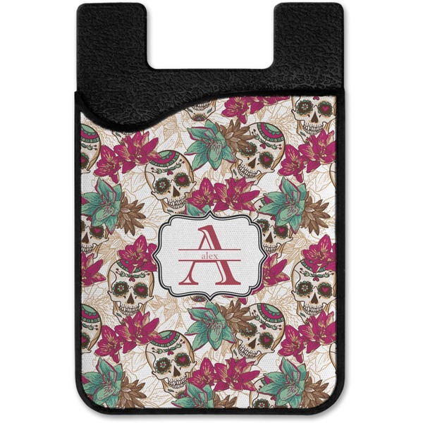 Sugar Skulls & Flowers Cell Phone Credit Card Holder
