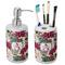 Sugar Skulls & Flowers Ceramic Bathroom Accessories Set (Personalized)