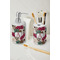 Sugar Skulls & Flowers Ceramic Bathroom Accessories - LIFESTYLE (toothbrush holder & soap dispenser)