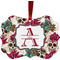 Sugar Skulls & Flowers Christmas Ornament (Front View)