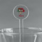 Sugar Skulls & Flowers 7" Round Plastic Stir Sticks - Clear (Personalized)