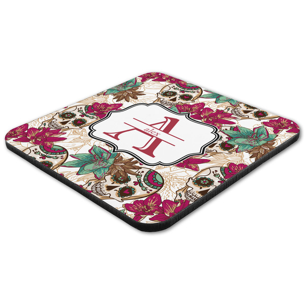 Sugar Skulls & Flowers Coaster Set - FLAT (one)