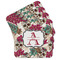 Sugar Skulls & Flowers Cork Coaster - Set of 4 w/ Name and Initial