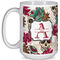 Sugar Skulls & Flowers 15 Oz Coffee Mug - White (Personalized)