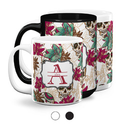 Sugar Skulls & Flowers Coffee Mug (Personalized)