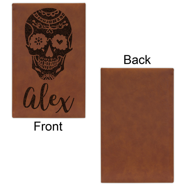 Sugar Skulls & Flowers Cognac Leatherette Journal - Single Sided - Apvl