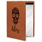 Sugar Skulls & Flowers Cognac Leatherette Portfolios with Notepad - Small - Main