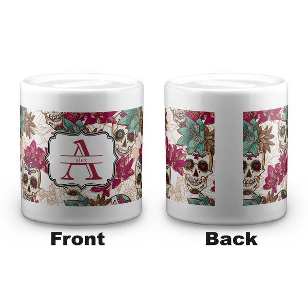 Sugar Skulls & Flowers Coin Bank - Apvl
