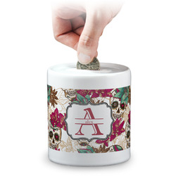 Sugar Skulls & Flowers Coin Bank (Personalized)
