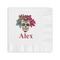 Sugar Skulls & Flowers Coined Cocktail Napkin - Front View