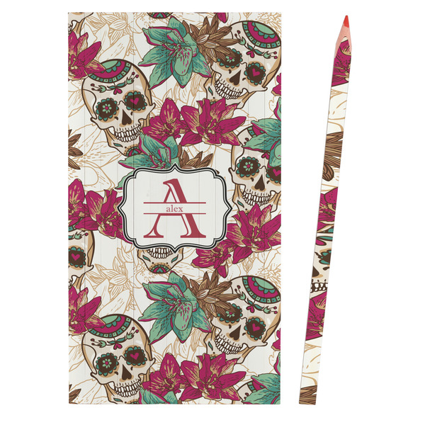 Sugar Skulls & Flowers Colored Pencils - Front View