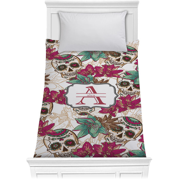 Sugar Skulls & Flowers Comforter (Twin)