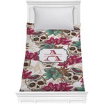 Sugar Skulls & Flowers Comforter - Twin (Personalized)